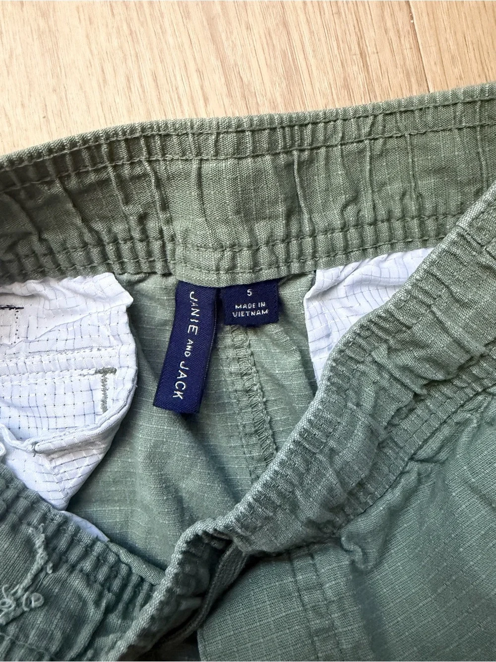 Janie and Jack Olive Green Cargo Shorts